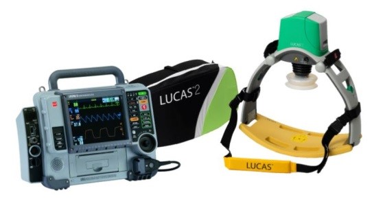 Комплексное решение от Stryker Medical «Аппарат для непрямого массажа сердца LUCAS 2 с дефибриллятором монитором LIFEPAK 15»